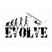 Windsurfing Windsurf Evolutions-Sport-Kunst Postkarte