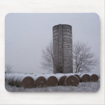 Winter-Bauernhof Mauspad
