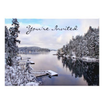 Winter-Bild des Schnees Ankündigungskarten