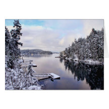 Winter-Bild des Schnees Grußkarte