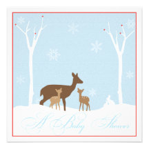 Winter-Doppelrotwild-Babyparty-Einladung