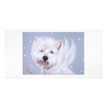 Winter-Engel (Westie) Photo Karte