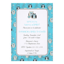 Winter-Eulen-Babyparty-Einladung