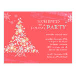Winter-Festlichkeits-Rosa-Feiertags-Party Einladun Postkarten