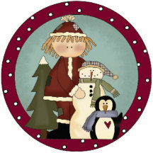 Winter-Freund-Weihnachtsbaum-Verzierung Fotostatue