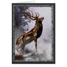 Winter-Hirsch-Karte