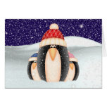 Winter-Pinguine Grußkarten