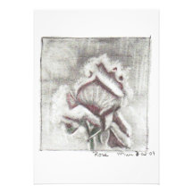 Winter-Rose Personalisierte Einladungskarte