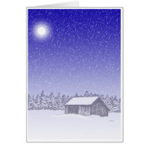 Winter-Scheune Karte