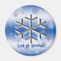 Winter-Schneeflocke-Kühlschrankmagnet