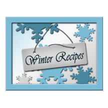 Winter-Schneeflocke-Rezept-Karten Postkarten