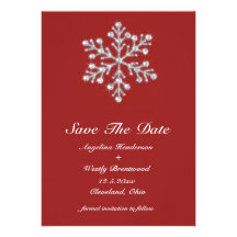 Winter-Schneeflocke Save the Date Individuelle Ankündigung