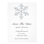 Winter-Schneeflocke Save the Date Personalisierte Ankündigung