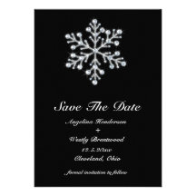 Winter-Schneeflocke Save the Date Individuelle Ankündigskarten