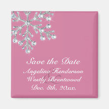 Winter-Schneeflocke-Save the Date Magnet Kühlschrankmagnete