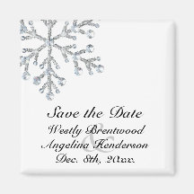 Winter-Schneeflocke-Save the Date Magnet