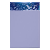 Winter-Schneeflocken glätten Blau büropapier