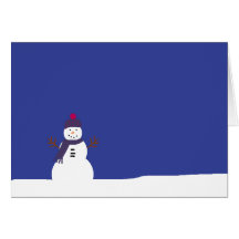 Winter-Schneemann Grußkarte