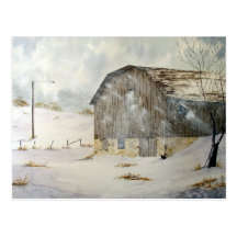 Winter-Sturm-warnende Postkarte