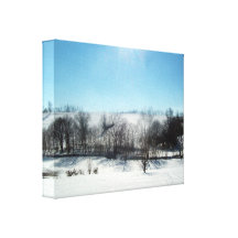 Winter-Szene Leinwand Drucke