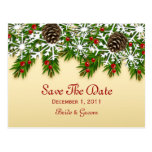 Winter-Szenen-Save the Date Postkarte
