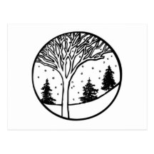 Winter Weather Scene Post Cards