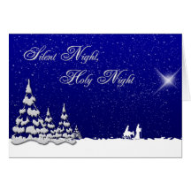 Winter-Weihnachtsstille Nacht Karte