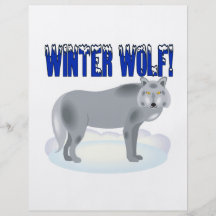 Winter-Wolf Bedruckte Flyer