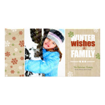 Winter wünscht | festliche Foto-Karte Personalisierte Foto Karte