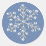 Winterlicher Kristallschneeflocke-Aufkleber