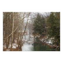 Winternebenfluß Fotografischer Druck
