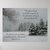 WinterSnowy Landschaft-Schrift Zitat Plakat