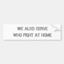 WIR DIENEN AUCH WHO-KAMPF ZU HAUSE AUTOSTICKER