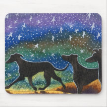 Wir drei Windhundhunde Mauspads