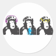 Wir hören, wir sprechen, wir sehen Sachen Sticker