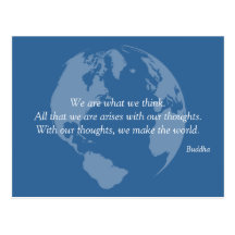 Wir lassen die Welt Buddha Postkarten zitieren