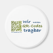 wir machen qr-codes tragbar kühlschrankmagnet