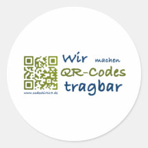 wir machen qr-codes tragbar sticker