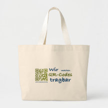 wir machen qr-codes tragbar tragetasche