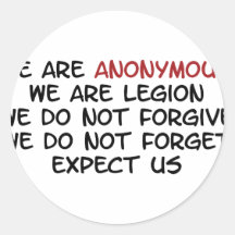Wir sind anonym runder sticker