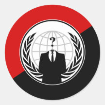 Wir sind anonyme Anarchisten-Flagge Sticker