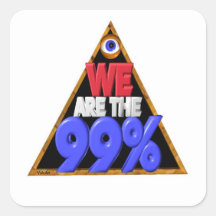Wir sind der 99% Occupy Wall Streetprotest Stickers