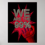 Wir sind die 99% besetzen Bewegungsfaustplakat/-ze