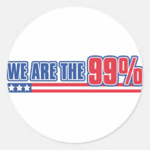 wir sind die 99% in den Vereinigten Staaten Runde Aufkleber