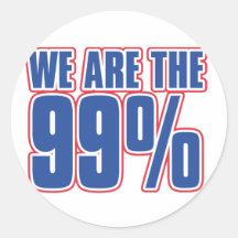 wir sind die 99% in den Vereinigten Staaten Runder Aufkleber