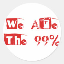 Wir sind die 99% runde sticker
