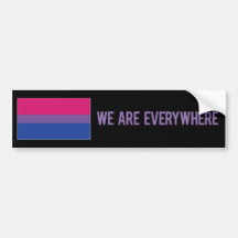 Wir sind überall der Aufkleber (bisexuell) Autoaufkleber