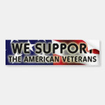 Wir stützen amerikanische Veterane Auto Aufkleber