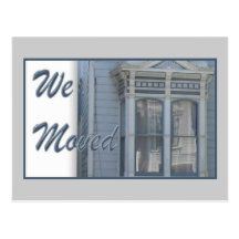 Wir zogen um postkarte