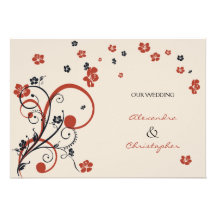 Wirbel u. Blumen, die Mitteilung Wedding sind Einladungskarte